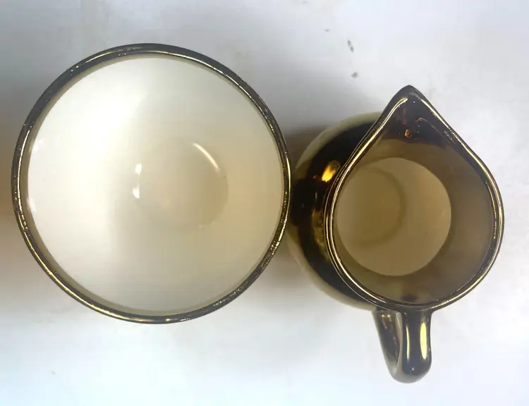 Grays Pottery, Gold Lusterware Creamer Vintage