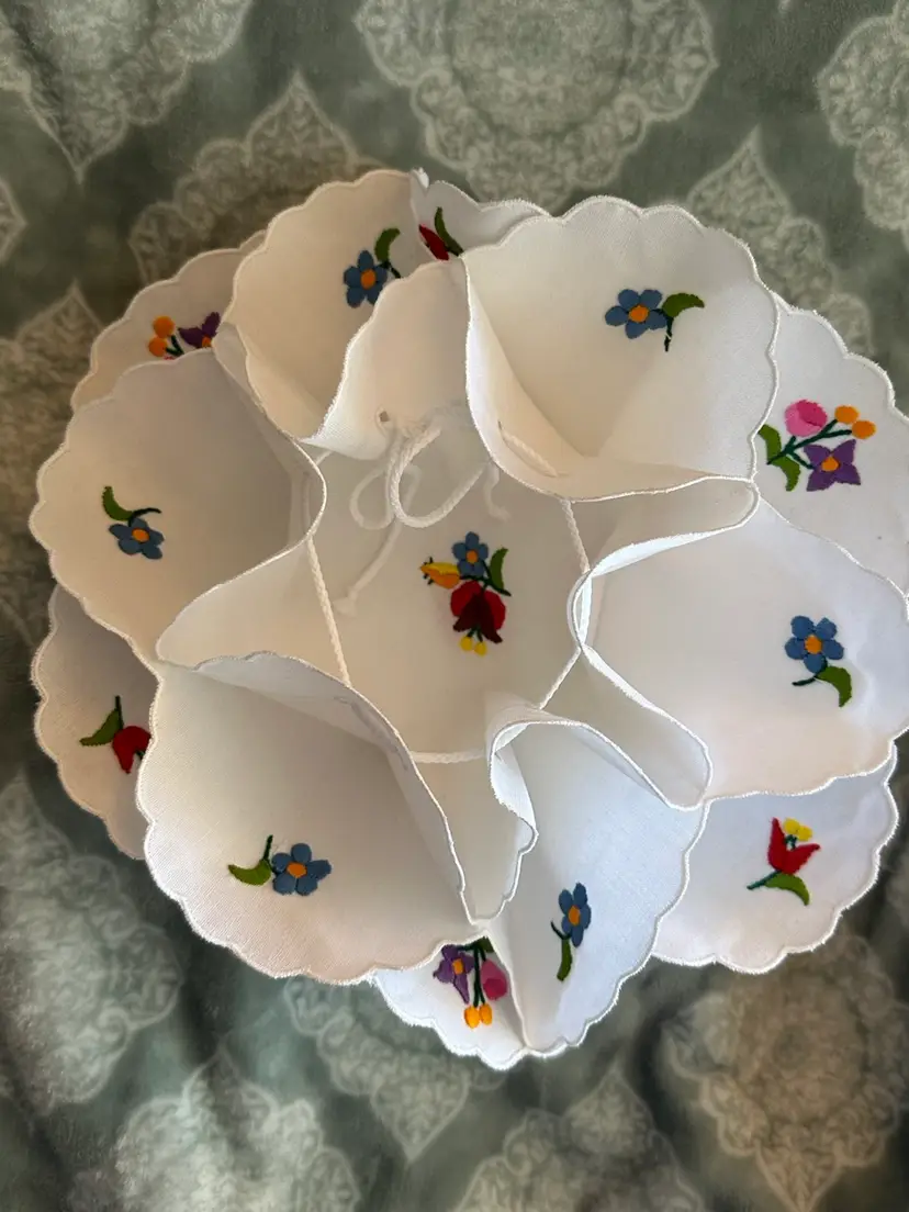 Vintage Linen Handmade Biscuit Holder