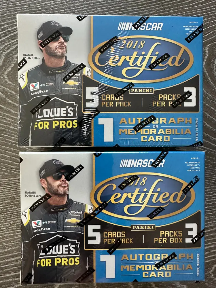 TWO - 2018 Panini Certified Racing NASCAR Blasters