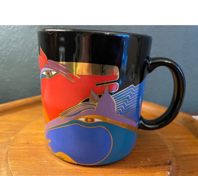 #01 Laurel Burch Persian Horses Coffee Tea Mug Made In Japan