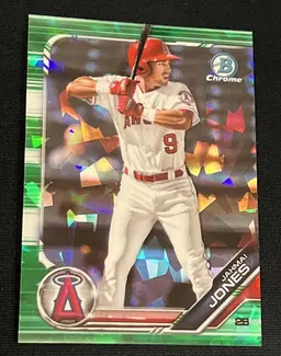 Jahmai Jones 2019 Bowman Chrome Draft Sapphire Edition Green /50 #BDC-163 Angels Detroit Tigers