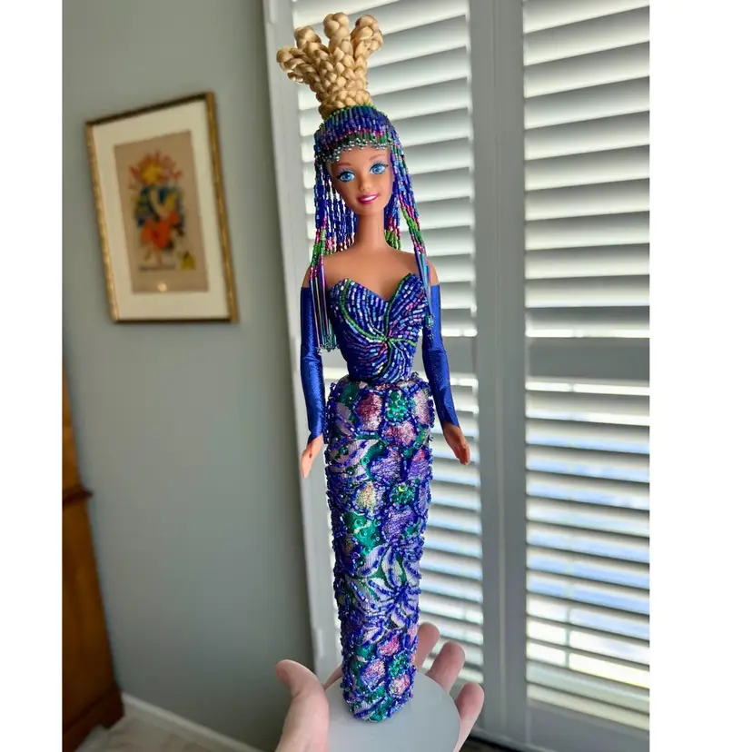 OOAK Bruce A. Nygren Barbie Fashion Doll, 60's Barbie, Custom Gown & Hair