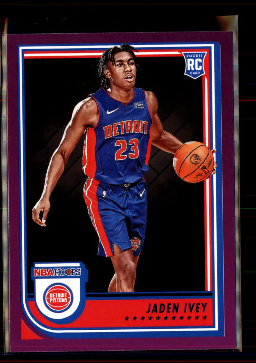 Jaden Ivey 2022-23 Panini Hoops Purple #235 - (2) - Detroit Pistons