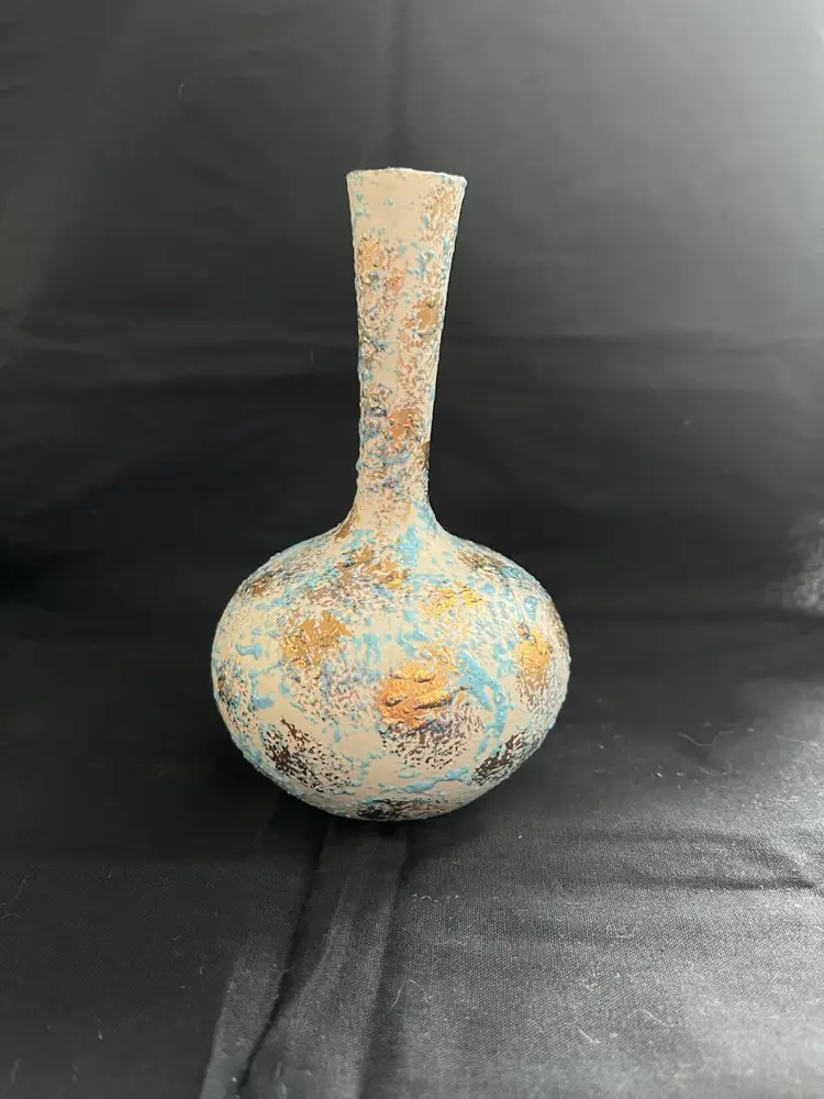 #01 - Beautiful Speckled Splatter Textured Glaze Bud Vase