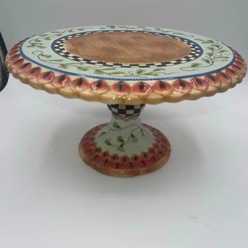 Fitz And Floyd Fox And Hare Herrick Collection Pedestal Cake Plate 10.5”