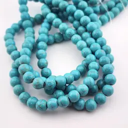 50pcs 8MM Turquoise Howlite Beads #CC149