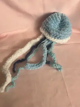 Crocheted Blue Jellyfish