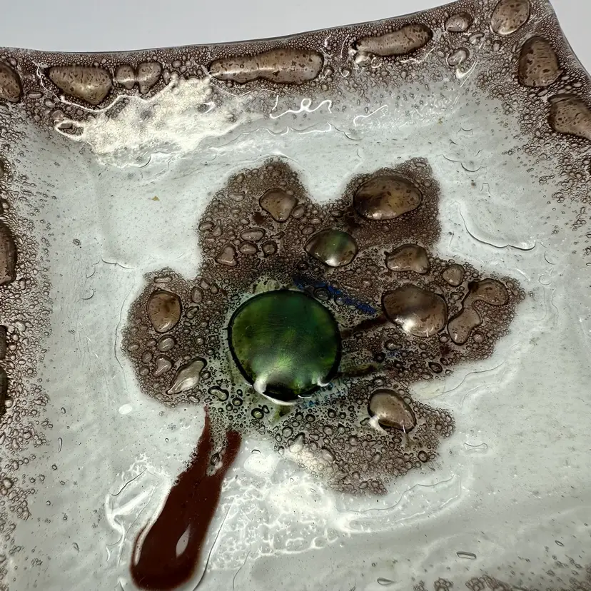 Square Shaped Fused Glass Decorative Trinket Dish