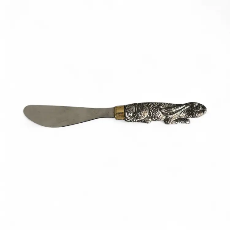 Set Of 4 Arthur Court Designs Speader Rabbit Carved Handles Stainless Steel