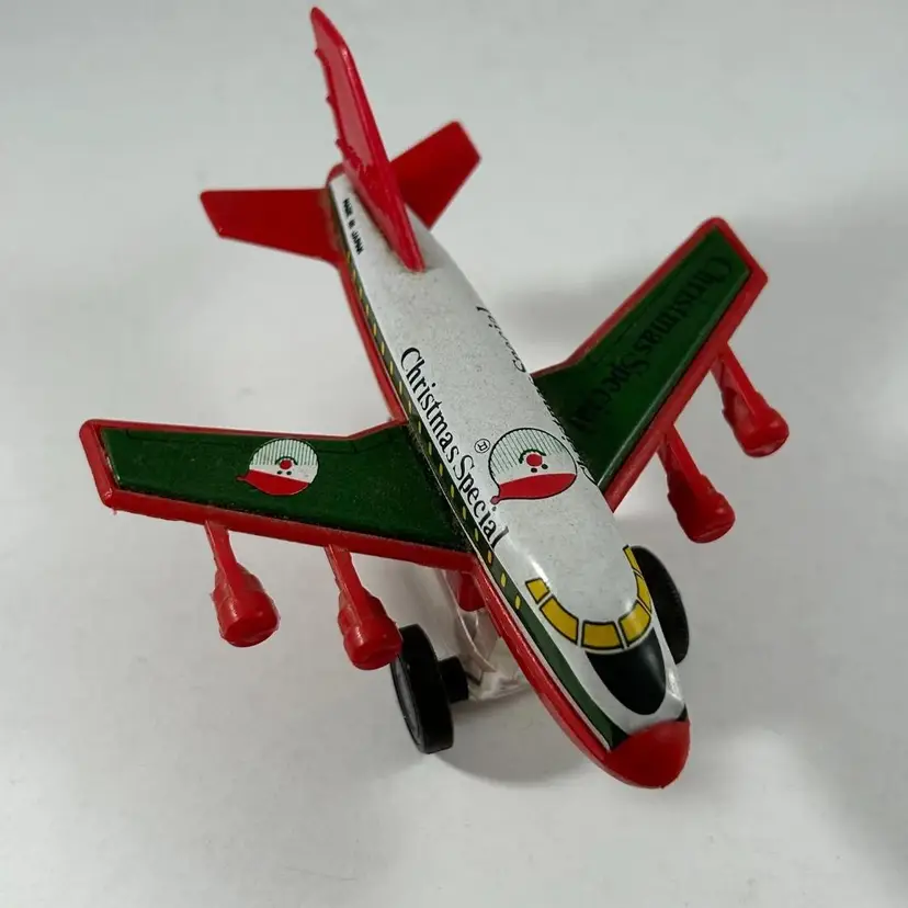 Plastic B747 Toy Airplane with Pencil Sharpener Christmas Special Made in Japan