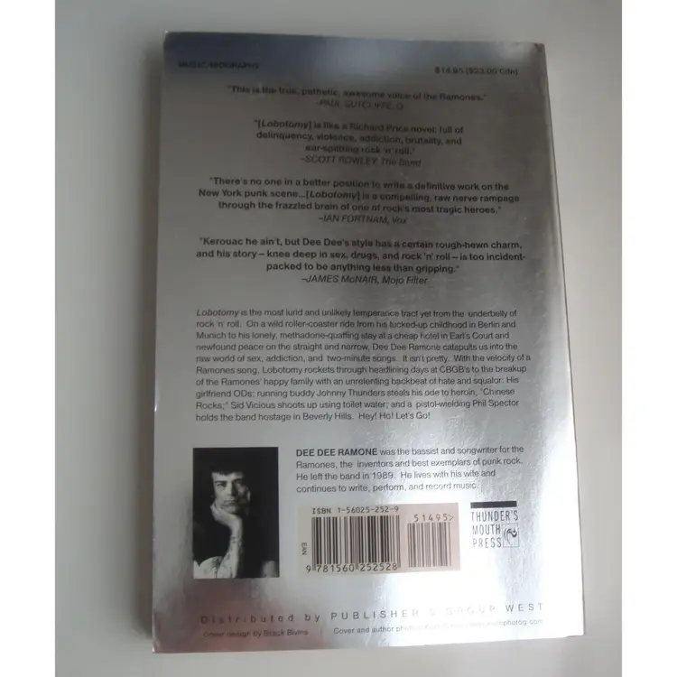 LOBOTOMY Surviving The RAMONES Dee Dee Ramone Autobiography