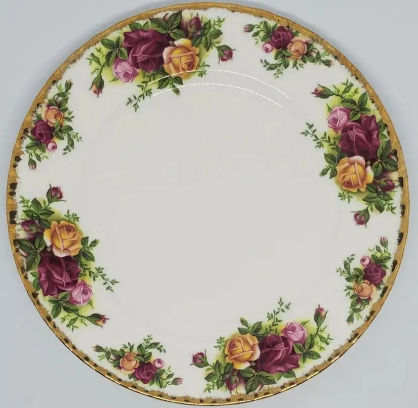 Vintage 1962 Royal Albert Old Country Roses 8" Salad Plates  England