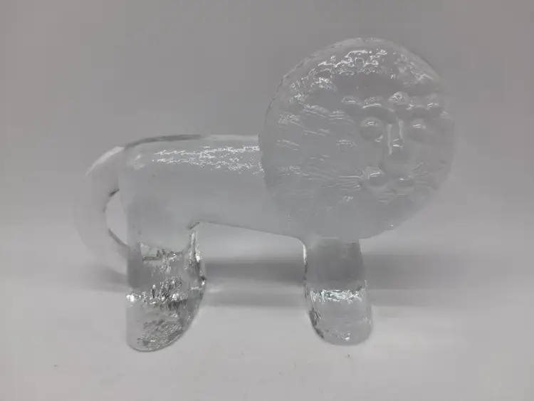 Kosta Boda 1970s Zoo Series Art Glass Lion