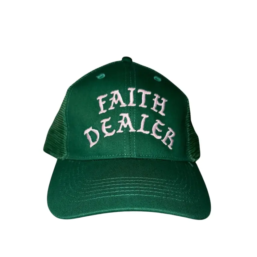 "Faith Dealer" Embroidered Trucker Hat NEW