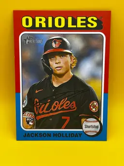 2024 Topps Heritage High Number Jackson Holliday Color Swap Baltimore Orioles