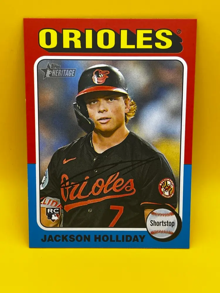 2024 Topps Heritage High Number Jackson Holliday Color Swap Baltimore Orioles