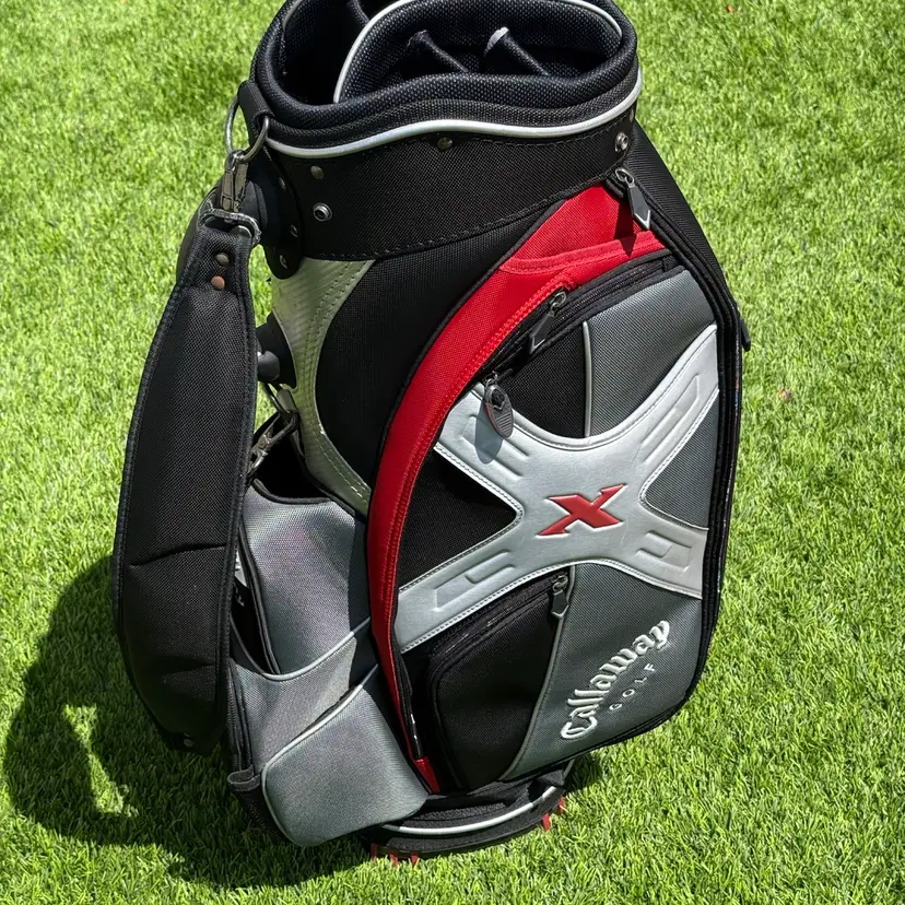 Callaway X-460 Series Cart Bag | 10-Way Divider | Black Red Silver | NEW W/ Tags