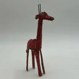 #4. Beaded Giraffe Pink,Orange,Blue,Red,Gold,Green. Bead Colored