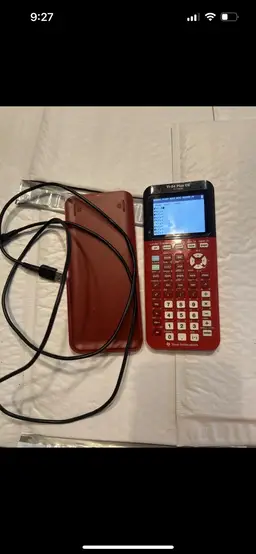 Texas Instruments TI-84 Plus CE Graphing Calculator Tested WITH Case Cable Red