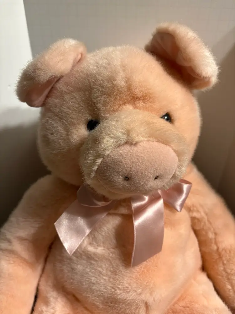 Large Pink Plush Piggy