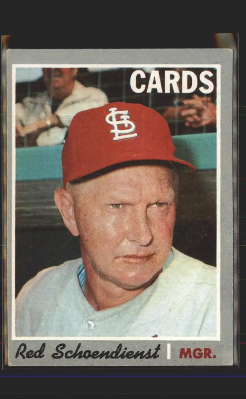 Red Schoendienst 1970 Topps #346 - () - St. Louis Cardinals