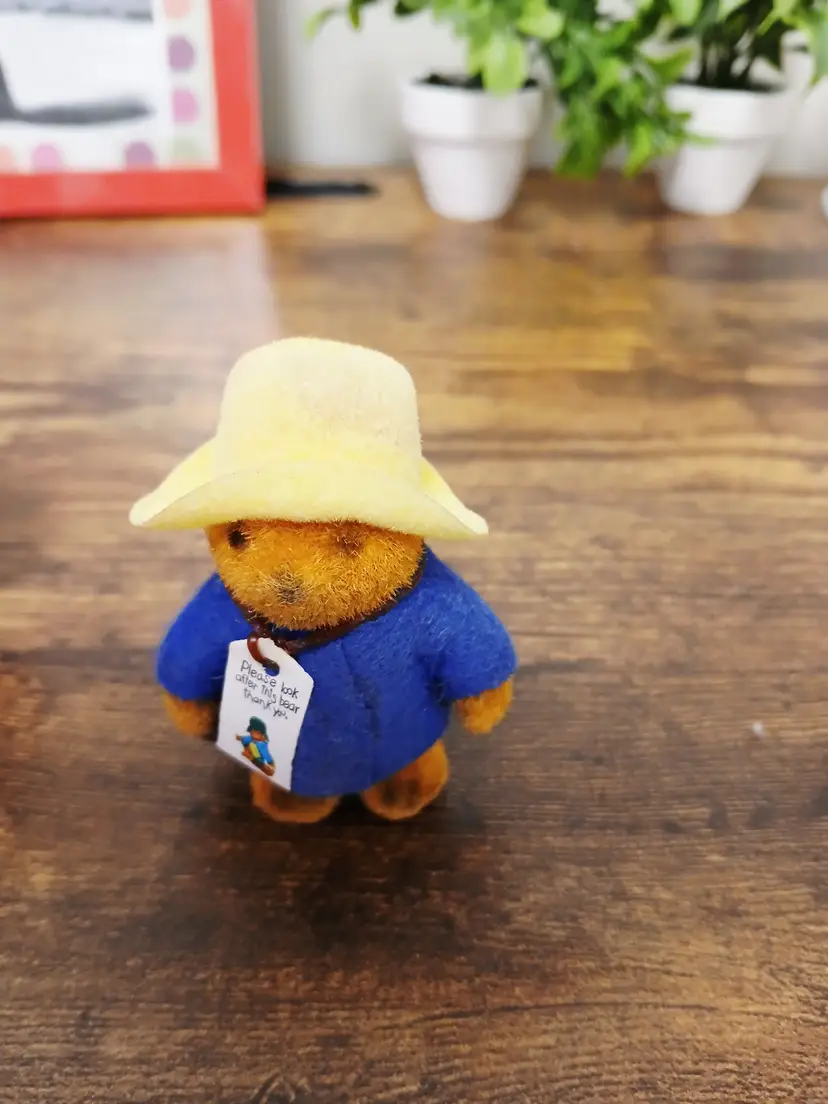 Vintage Eden Paddington Bear Figurine with Yellow Hat