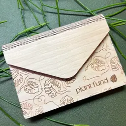 Plant Fund - Wooden Gift Card Holder