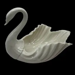 Lenox Porcelain Swan Centerpiece, 9” Long And 6.5” Tall