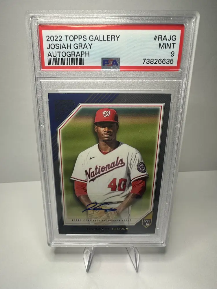 2022 Topps Gallery JOSIAH GRAY Rookie Autographs PSA 9 #RAJG Auto Nationals.
