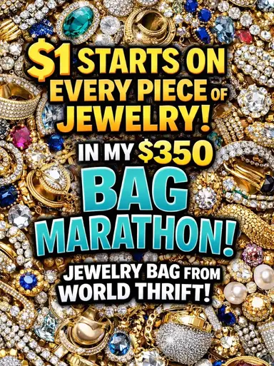 $1 STARTS JEWELRY BAG!!! WORLD THRIFT!!