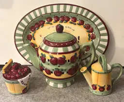 Dicksons "You are The Apple Of God's Eye"  4pc. Set w/Lids  # 3071