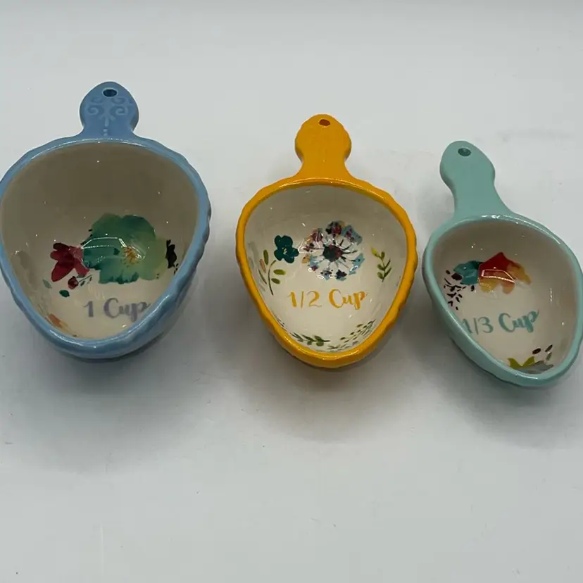 For a measuring cup set one cup 1/2 cup 1/3 cup