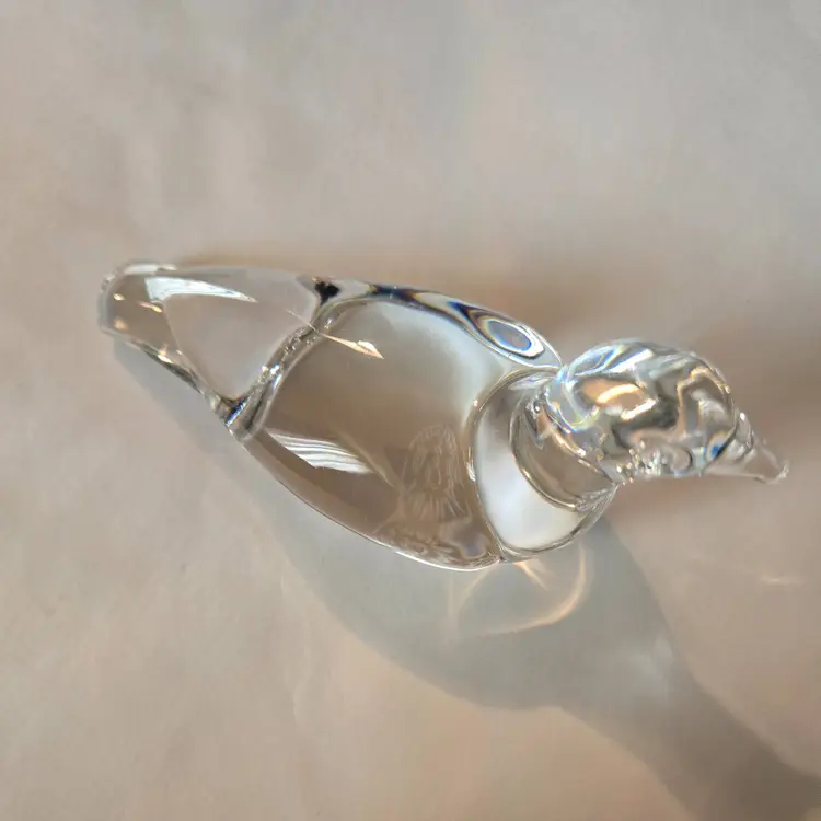 Baccarat Clear Crystal Turtle Dove Pigeon Figurine