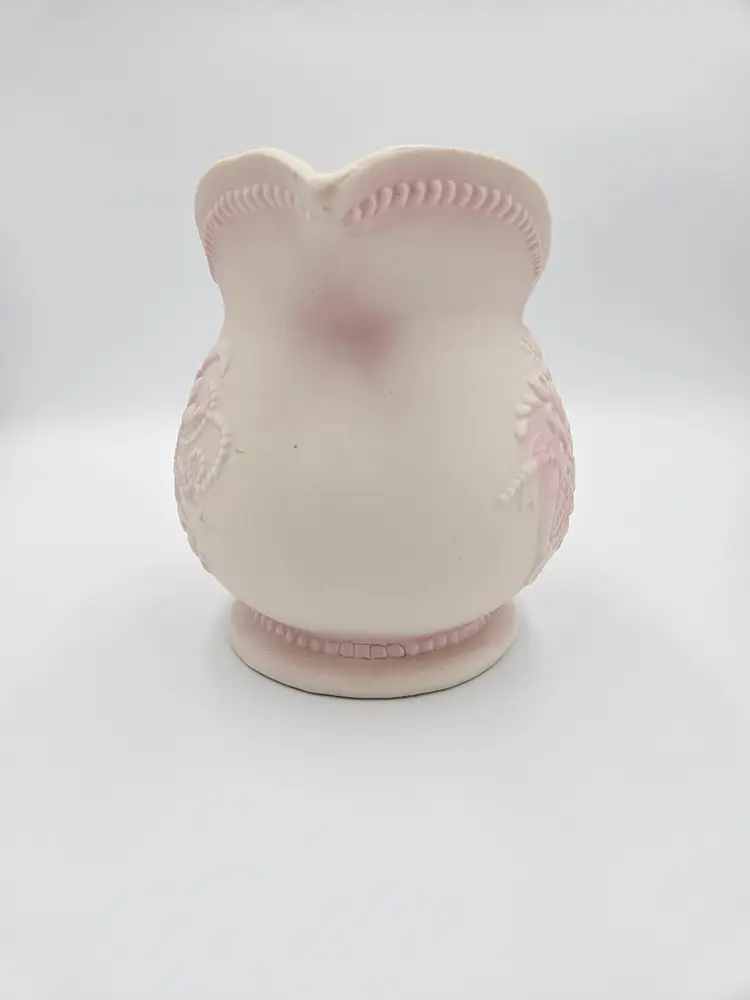 #TR27 Bisque Pink Pitcher with Roses Made in Philippines