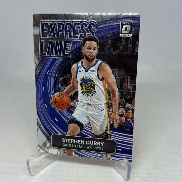 Stephen Curry 2022-23 Donruss Optic Basketball Express Lane Insert 2 Golden State Warriors