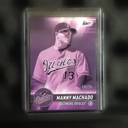 2017 Topps Bunt Manny Machado Purple 18/25 Orioles