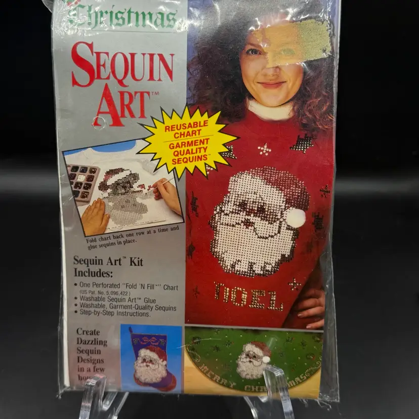 NOS Christmas Sequin Art Kit
