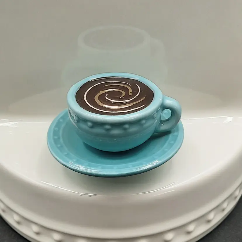 Nora Fleming Warm Me Up Turquoise Coffee Cup Mini