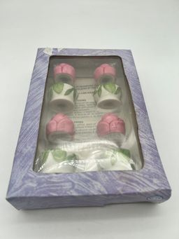 Box Of 4 Pfaltzgraff Emma Mini Rose Salt & Pepper Shakers