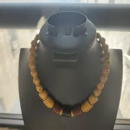 Earthy Harmony Beaded Necklace 17 inches