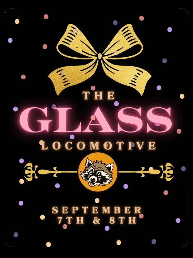 Glass Locomotive With Blue Tortoise Vintage