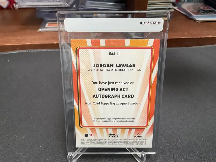 2024 Topps Big League Jordan Lawlar Opening Acts 0AA-JL Auto