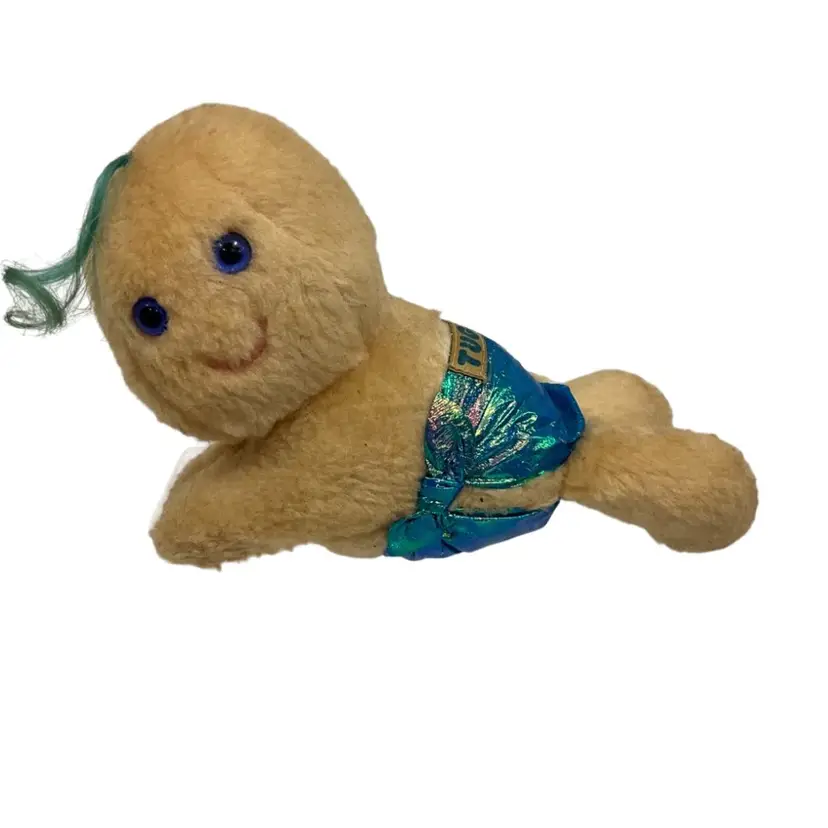 Vintage 1984 Hallmark Hugga Bunch Baby Tuggins 8" Clip On Plush Doll