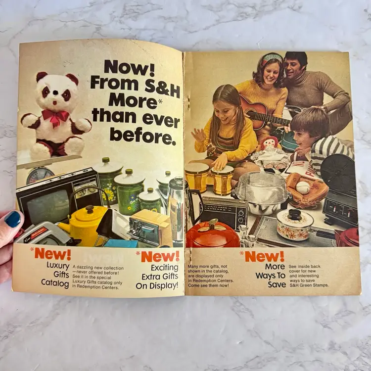 1972 S&H Green Stamps Ideabook Vintage Catalog Home Decor Toys Kitchenware Jewelry Clothing More