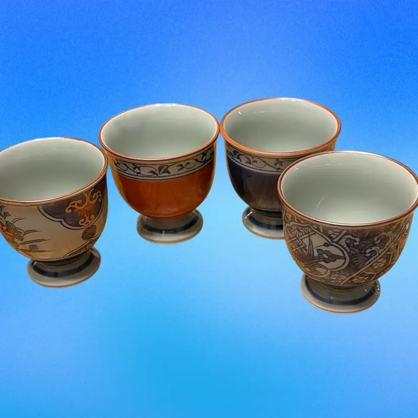 Sake Cups Signed Set Of 4