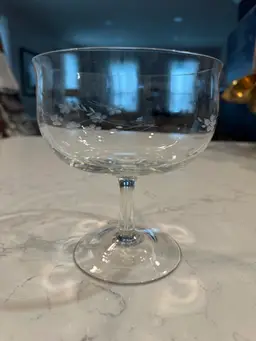 Etched Crystal Compote