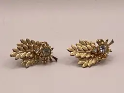 #53 Earrings Clip On Gold Tone Sarah Coventry Harvest Time
