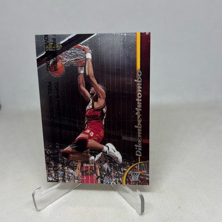 1998-99 Finest Dikembe Mutombo Basketball Card #15 w/Coating Atlanta Hawks