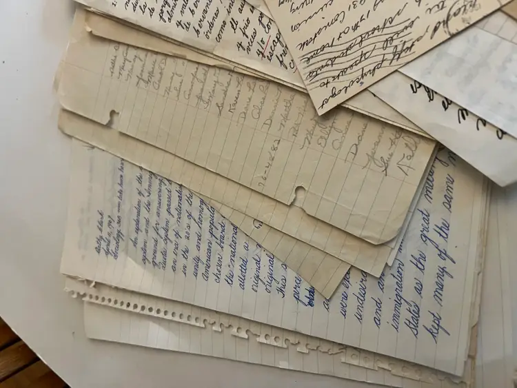 25 Vintage Handwritten Pages, Recipes, School, Ephemera. Scrapbooking Journaling Supply. Upcycle, Crafting