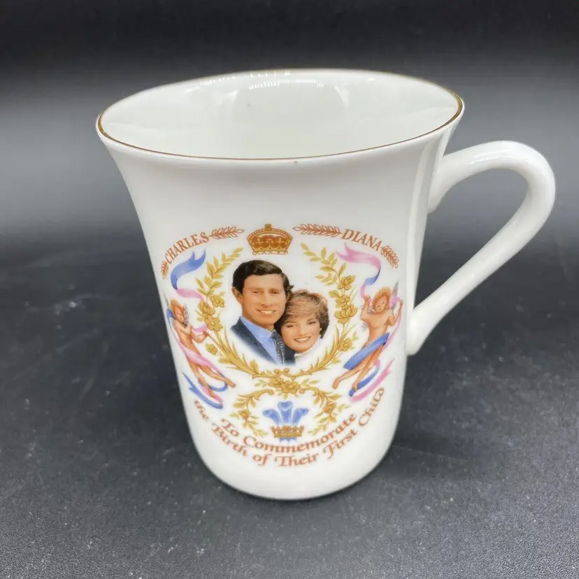 #2706 Royal Commemorative Mug Birth of Prince William 1982 Charles Diana